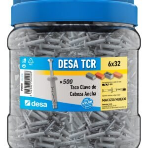 Caja desa taco clavo 6x32 perfileria 500u ref. QC305506
