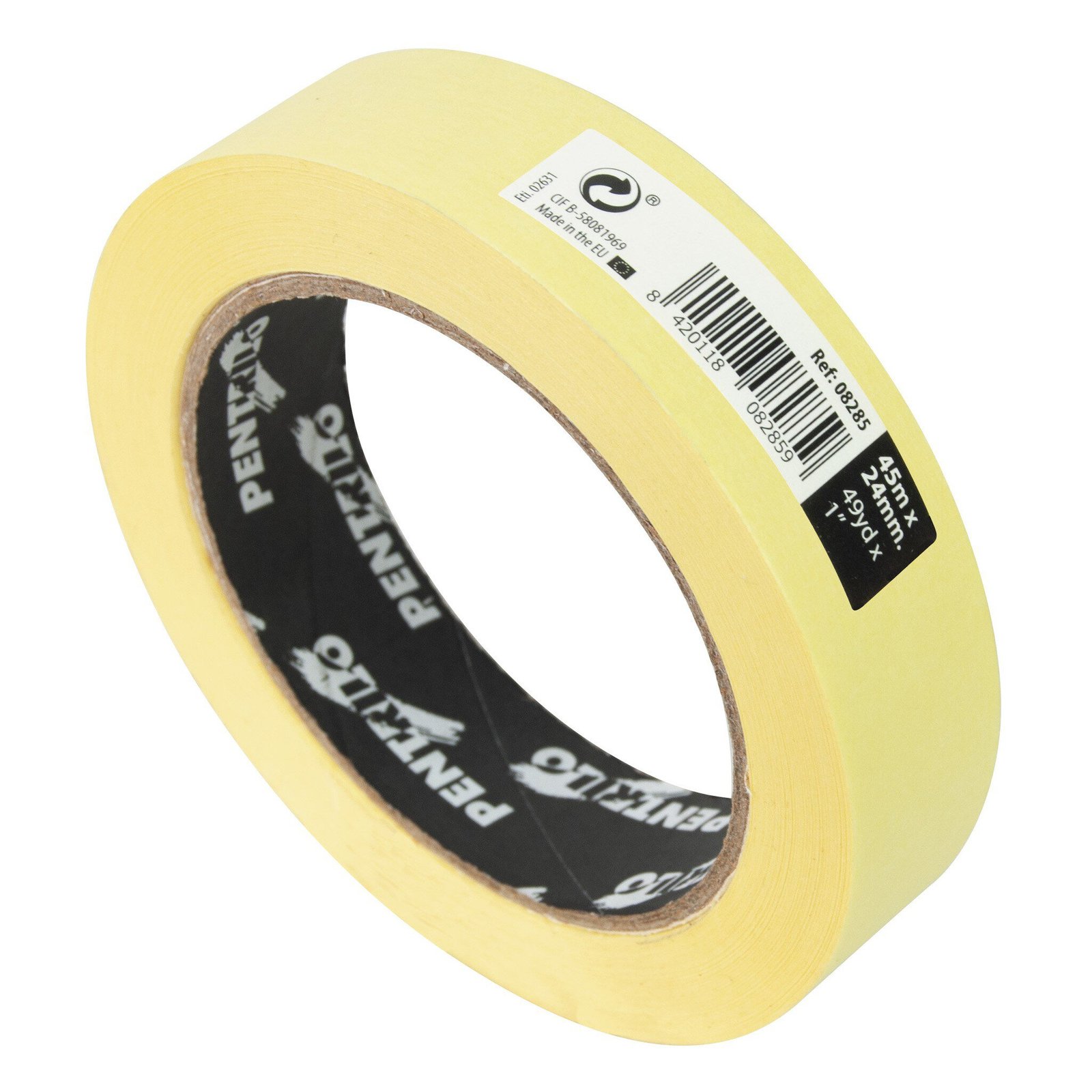 Pz. Cinta krepp Pentrilo 08285 c/adhesivo caucho sintetico 24 mm (mayor calidad y codigo barras)