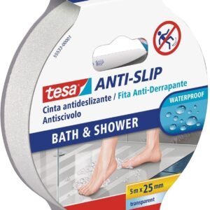 Pz. Tesa Cinta antideslizante Baño y Ducha 5mx25mm transparente 55533-00001-12