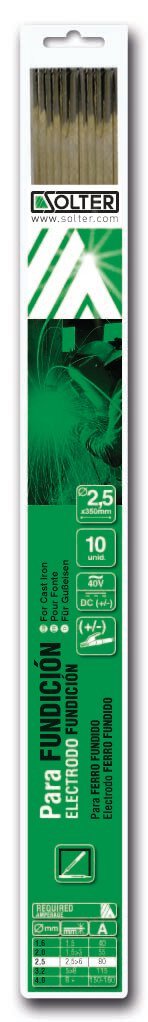 Paquete 10 Ud. electrodos Solter soldadura fundicion 2.5mm 5976