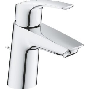 Grohe 23969003 Eurosmart 2021 S-Size angled Basin mixer with pop-up waste set Silkmove ES Cold Start