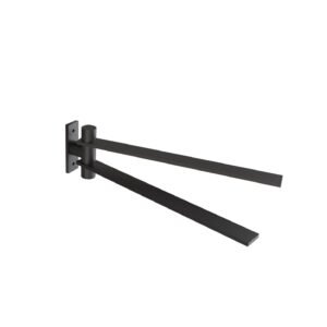 Toallero doble giratorio Baho Eyra 30 negro mate