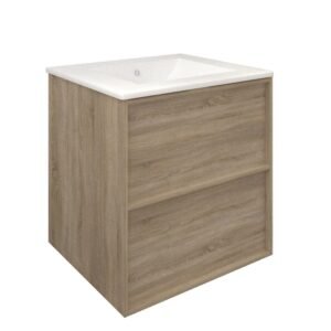 Mueble Baho Frame 2 cajones suspendido 60 roble natural