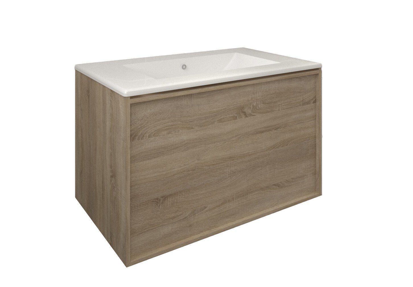 Mueble Baho Frame 1 cajon suspendido 80 roble natural