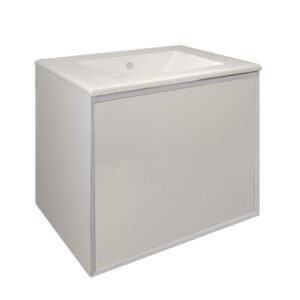 Mueble Baho Frame 1 cajón suspendido 60cm blanco mate