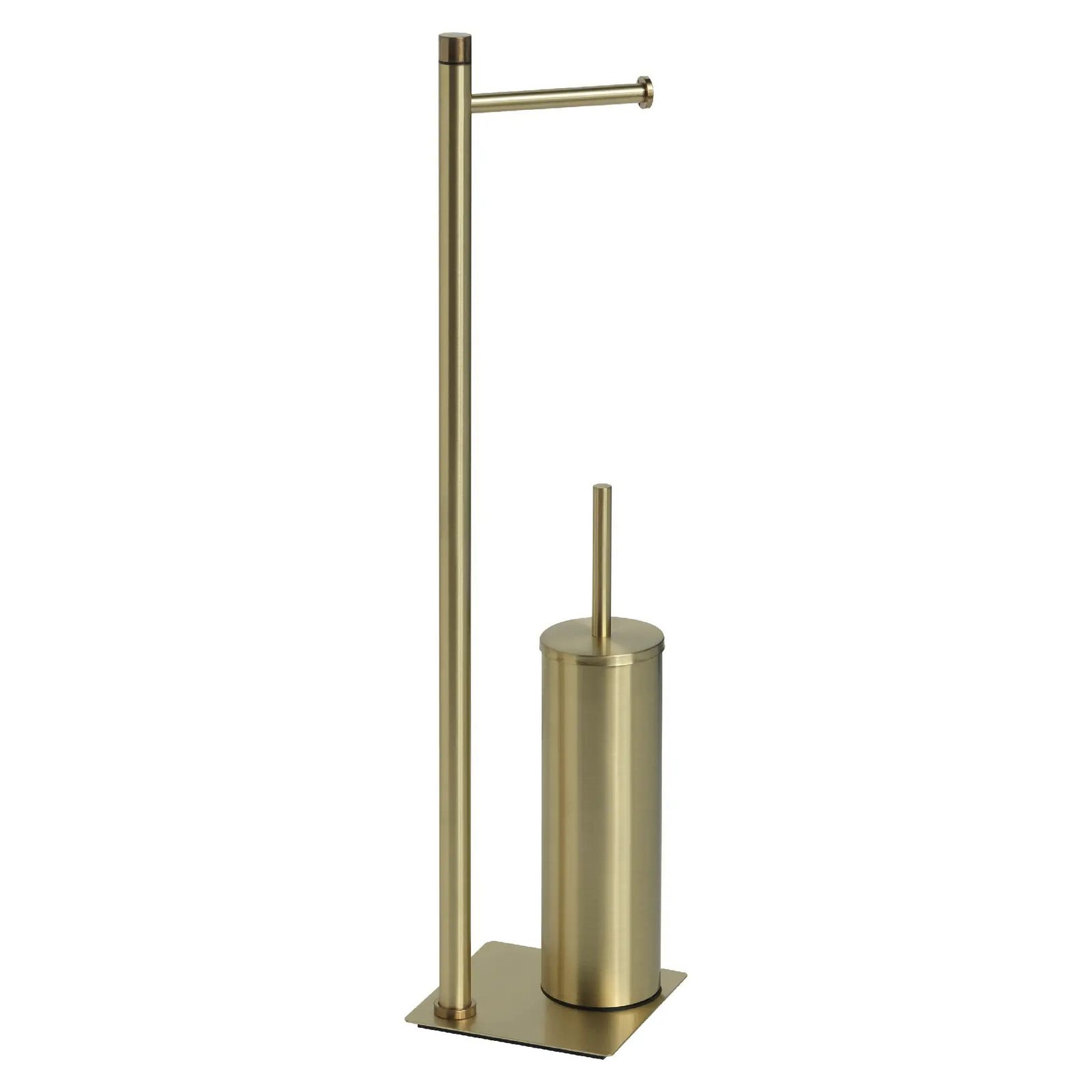 Pz.Gedy columna portarrollo + escobillero wc G-trilly oro cepillado