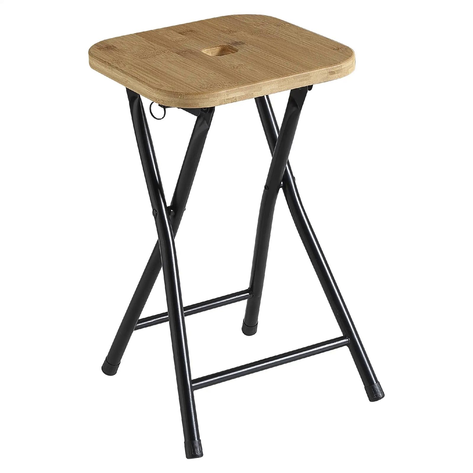 Pz.Gedy taburete plegable kenta negro mate-natural