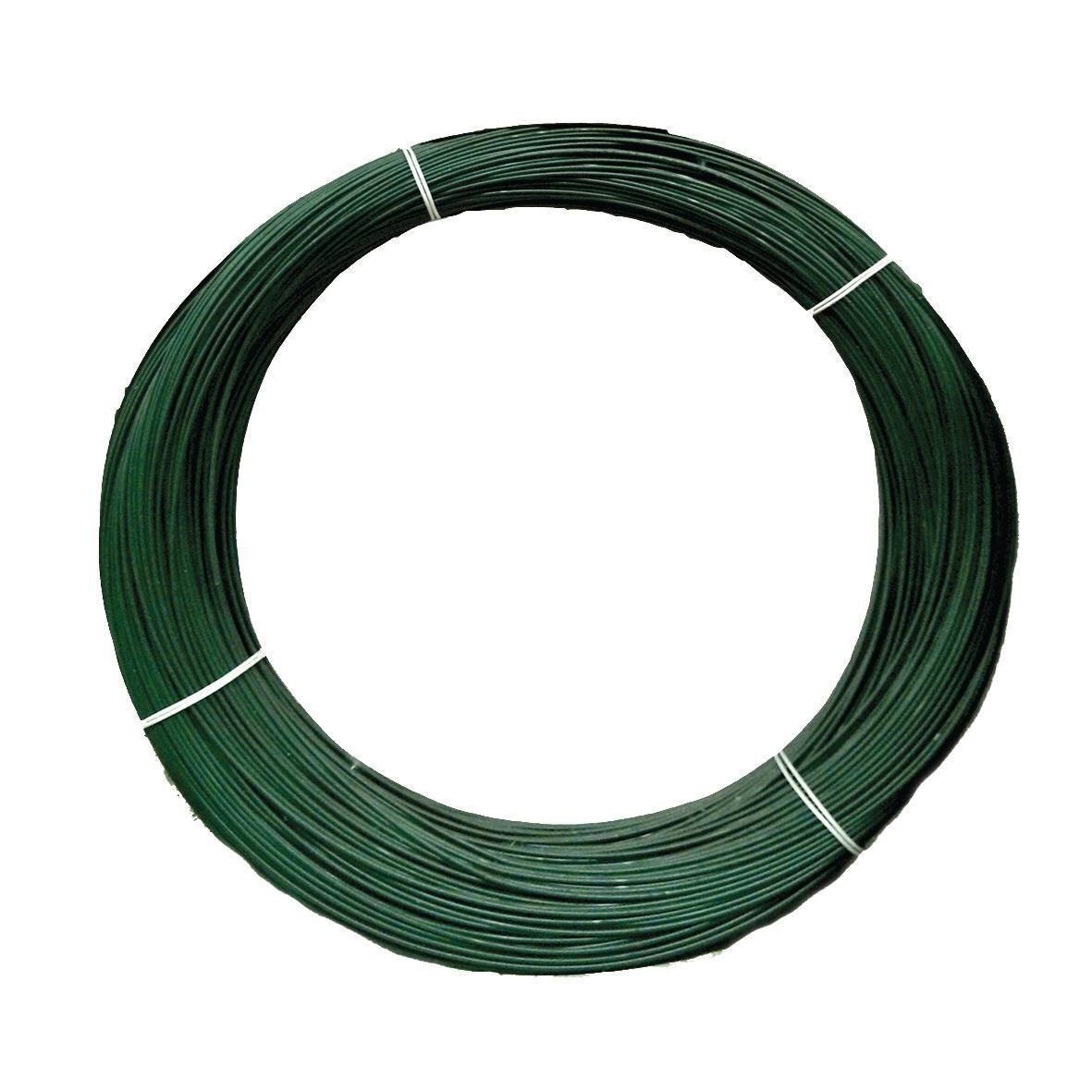 Rollo alambre plastificado verde diam. 2,2/3,0mm 150mt (5kg)