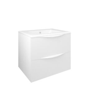 Mueble Baho Lucca 2 cajones suspendido 60 blanco mate