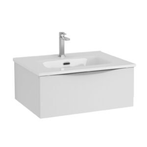 Mueble Baho Lucca 1 cajon suspendido 60 blanco mate