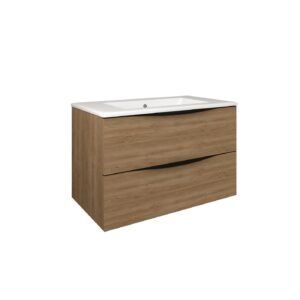 Mueble Baho Lucca 2 cajones suspendido 80 roble natural