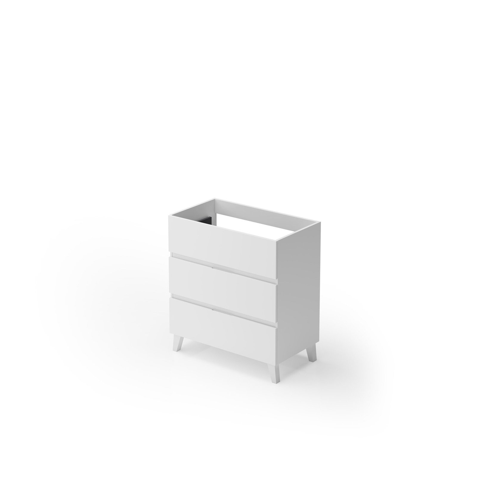 Mueble Baho Manning 3C a suelo 60 blanco brillo