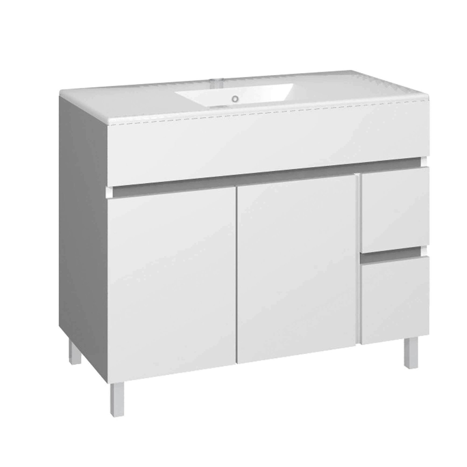 Mueble Baho Matty a suelo 100x45 blanco