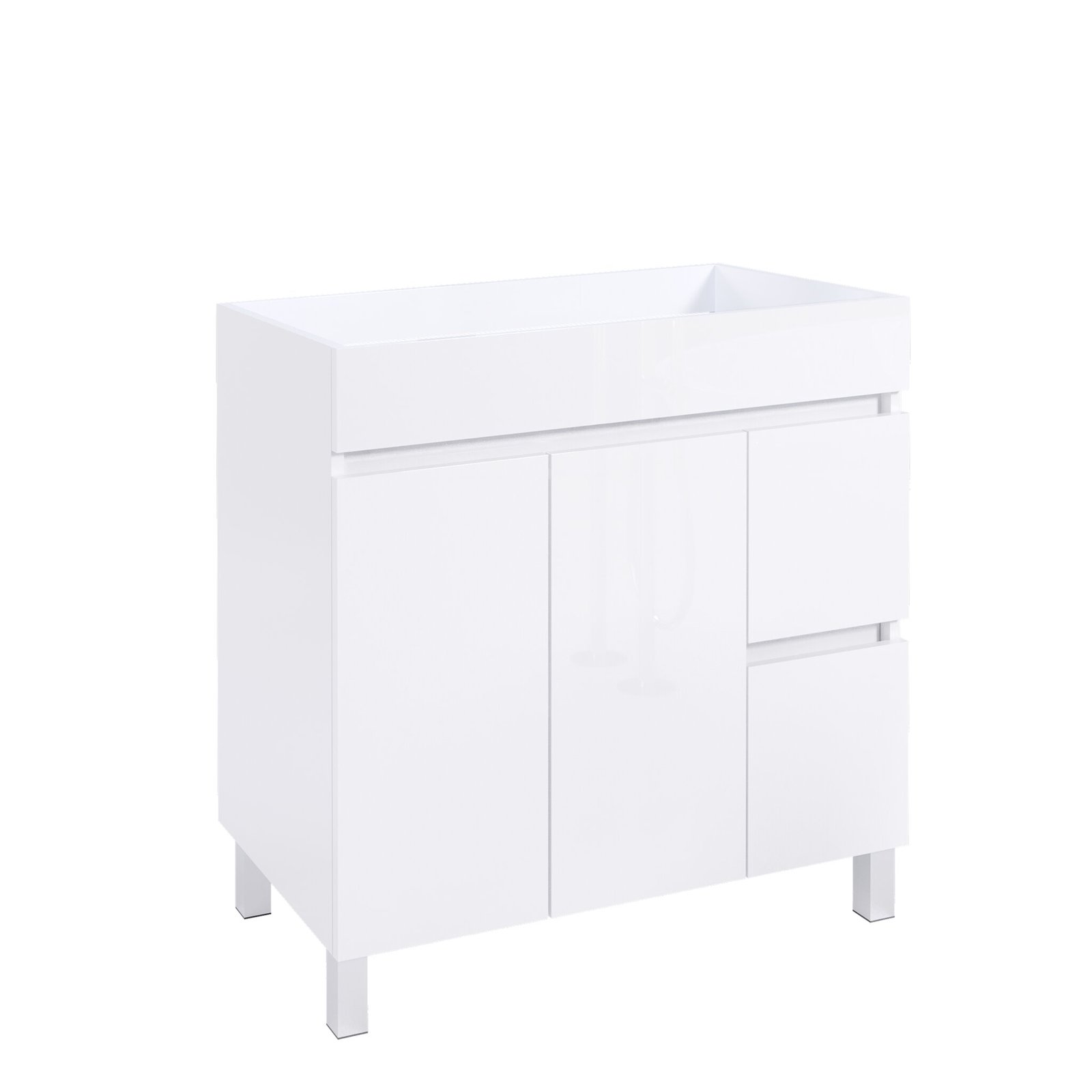 Mueble Baho Matty a suelo 80x45 2P 2C Blanco