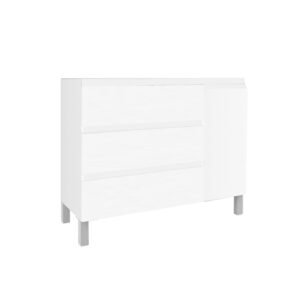 Mueble Baho Nordic Blanco mate 3C 1P 120x45 a suelo