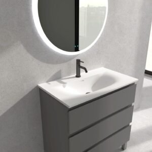 Mueble Baho Nordic 3C  80x45 a suelo gris mate