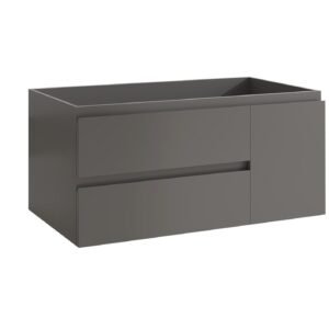 Mueble Baho Nordic 2C 1P 100x45 suspendido gris mate