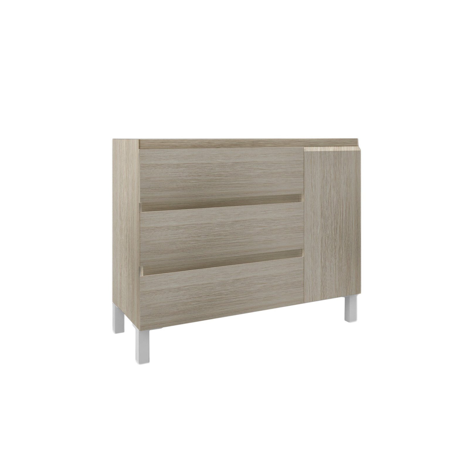 Mueble Baho Nordic Roble pegaso 3C 1P 100x45 a suelo