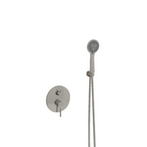 Conjunto griferia empotrada Baho Acero