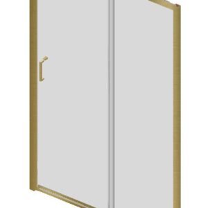 Mampara Baho Orizon Oro Cepillado 126-130cm