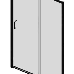 Mampara Baho Orizon Negro Mate 146-150cm