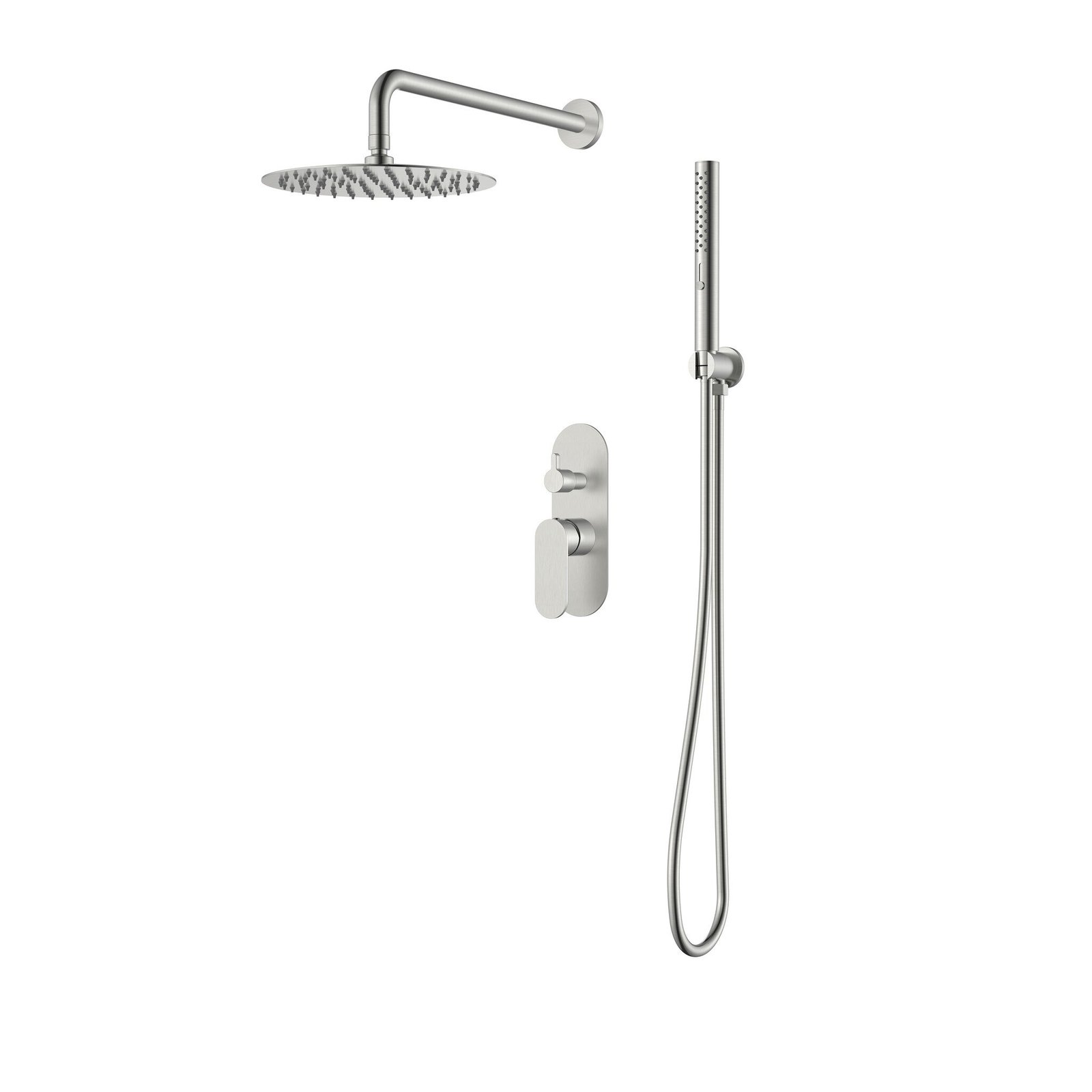 Equipo de ducha empotrable Baho OTTO acero cepillado
