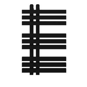 Radiador de agua Baho Mistral 80x50 negro