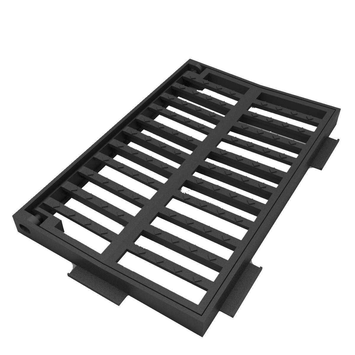 Reja y marco plana abatible 570x370x50 mm para 25tn C-250 (B22BDA)