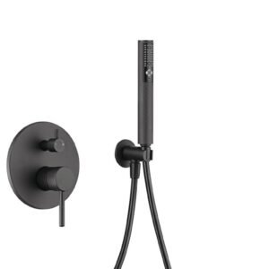 Conjunto de ducha empotrable Baho Rondo negro