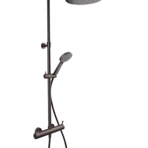 Equipo de ducha Baho RONDO monomando telescópico gunmetal