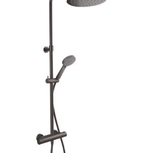 Equipo de ducha Baho RONDO termostático gunmetal