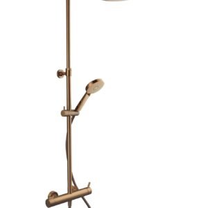 Equipo de ducha Baho RONDO monomando telescópico cobre