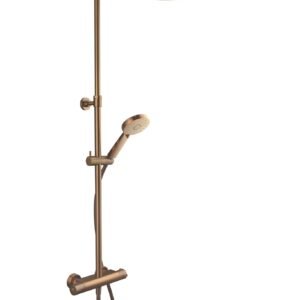 Equipo de ducha Baho RONDO termostático cobre