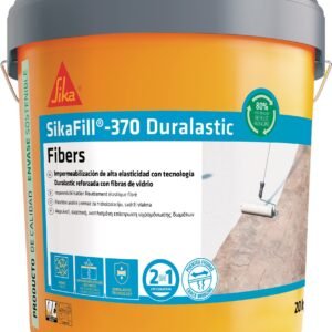 Bote Sika impermeabilizante SikaFill 370 Fibras Rojo Teja 20kg