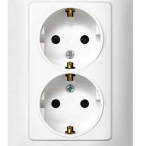Pz.Simon Base doble enchufe con TT blanco