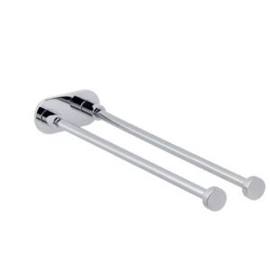 Toallero frontal doble Baho Stick Round Cromo