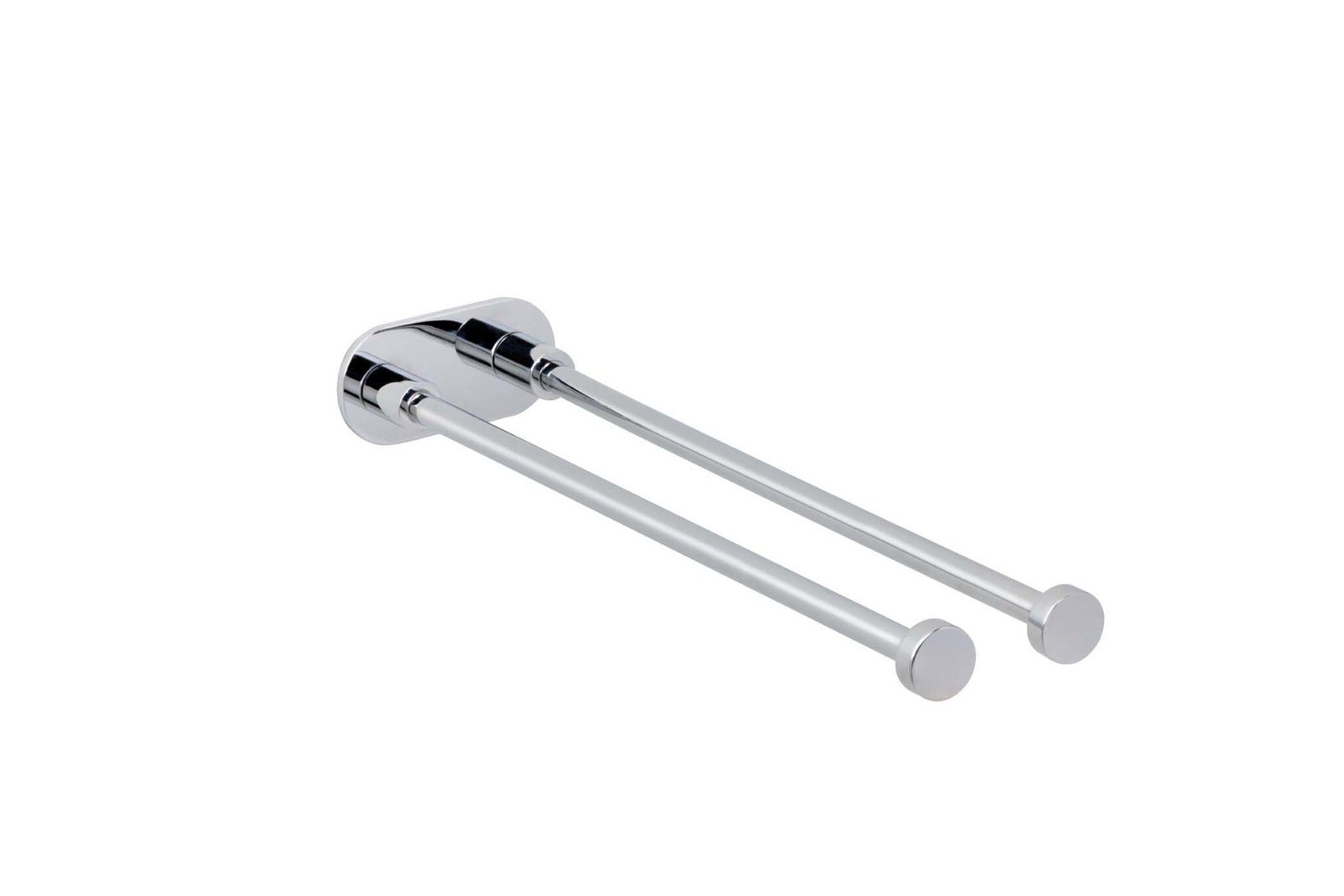 Toallero frontal doble Baho Stick Round Cromo