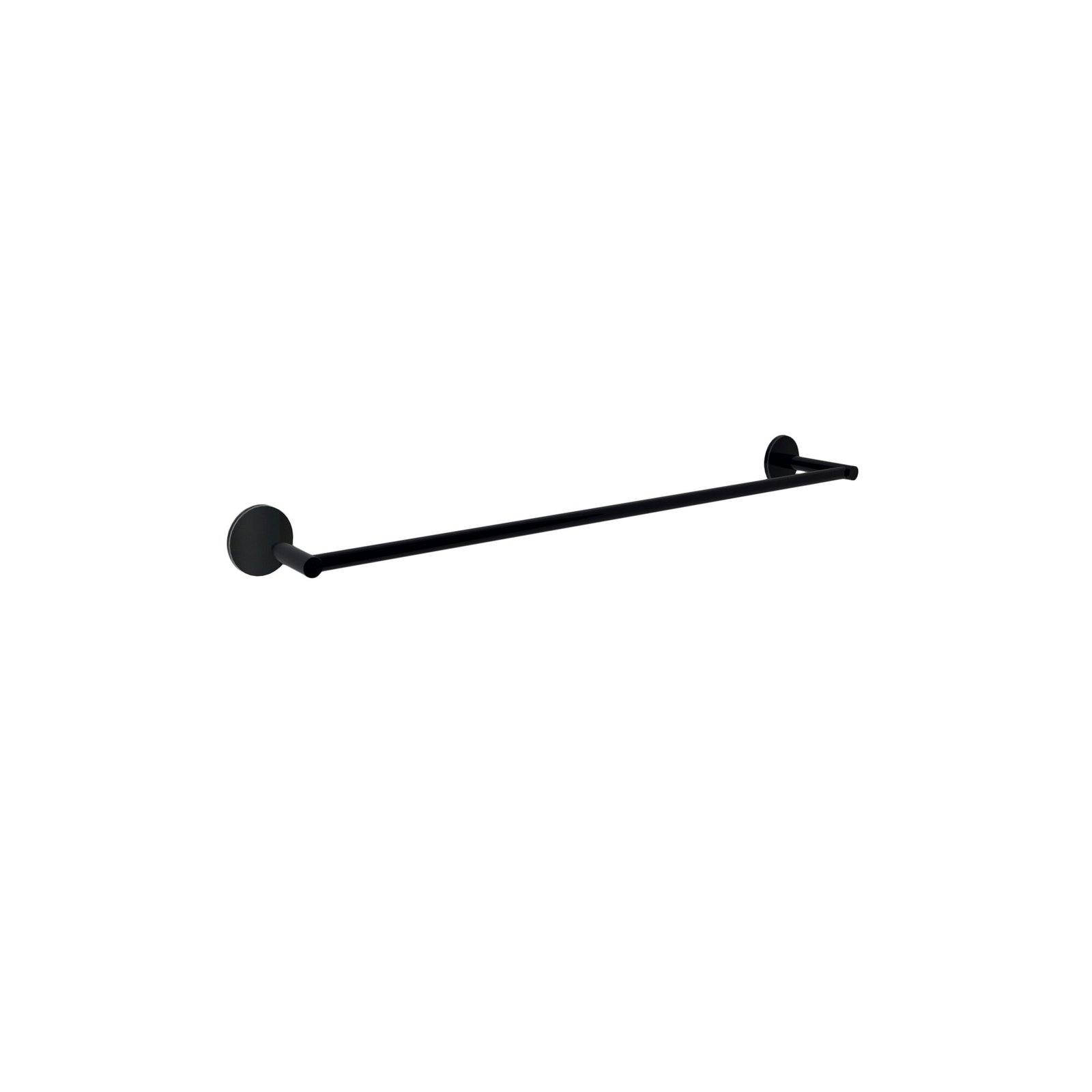 Toallero Baho Stick Round Negro Mate barra 40 cm
