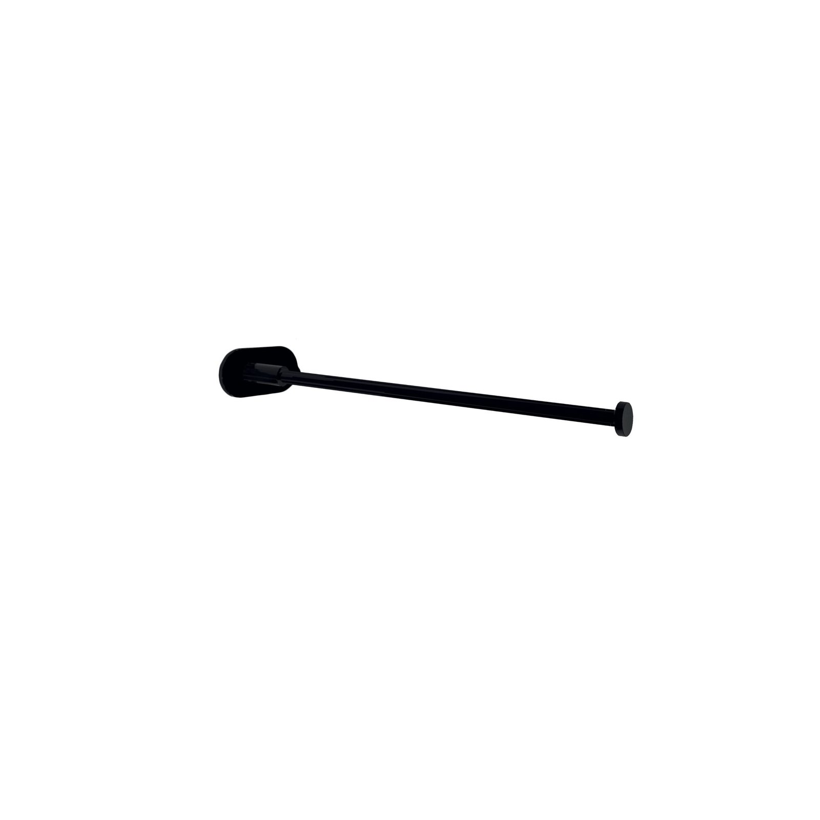 Toallero frontal Baho Stick Round Negro Mate 30 cm