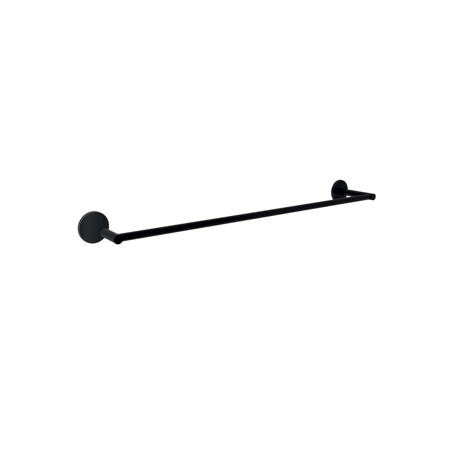 Toallero Baho Stick Round Negro Mate barra 50 cm