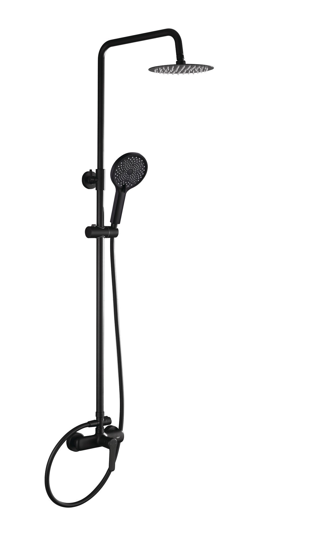 Equipo de ducha Baho AURA monomando telescopico Negro Mate