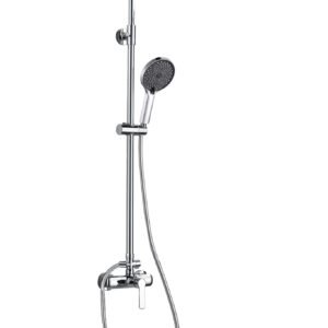 Equipo de ducha Baho AURA monomando telescopico Cromo