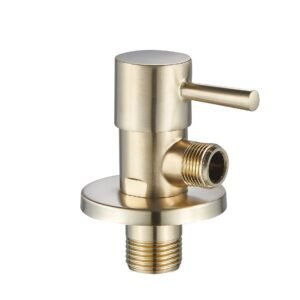 Pz. Baño llave de paso latón redonda Rondo oro cepillado