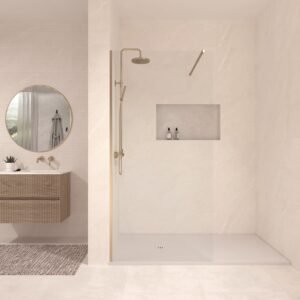 Mampara Baho Cala Oro cepillado 100cm