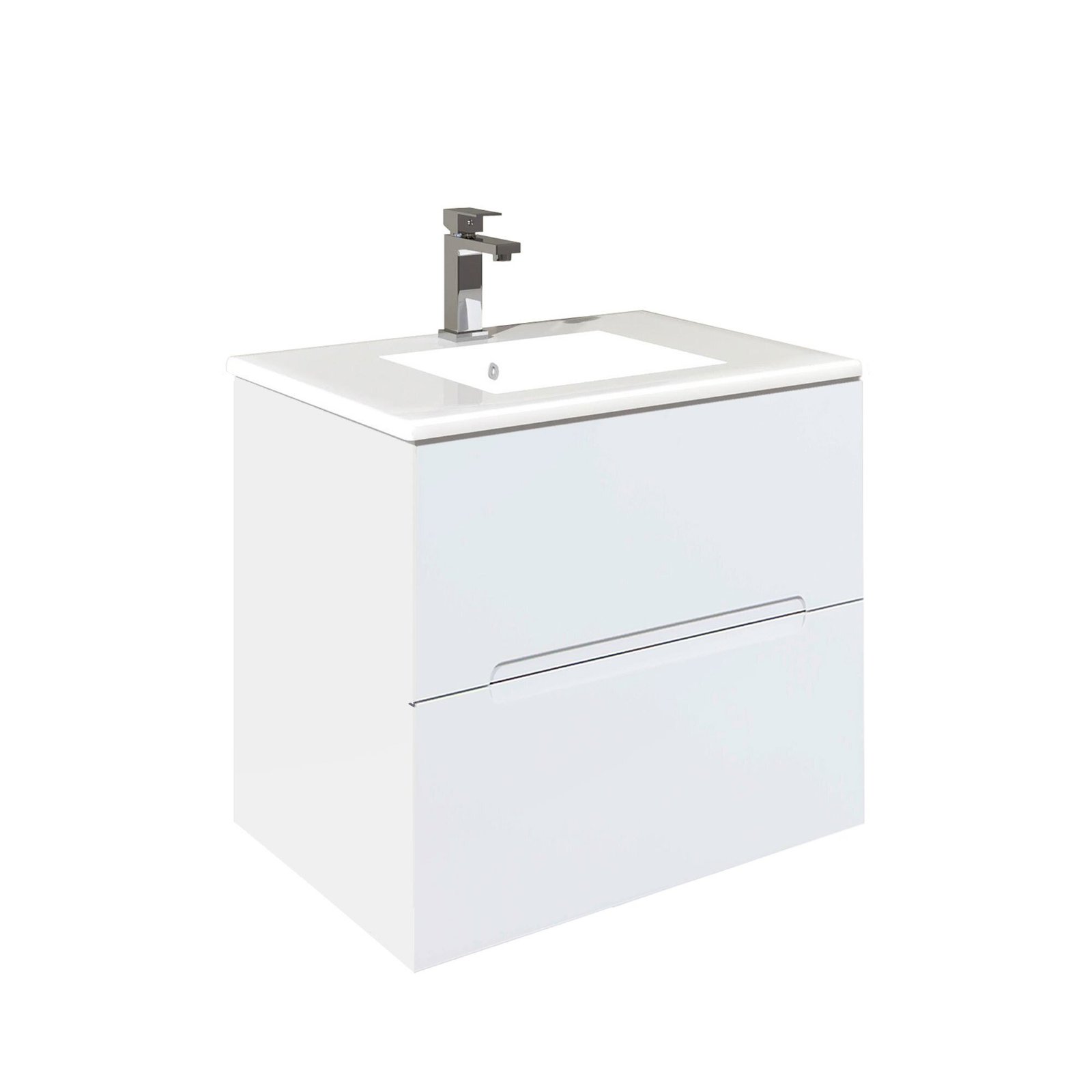 Mueble Baho Calma suspendido 70 blanco mate