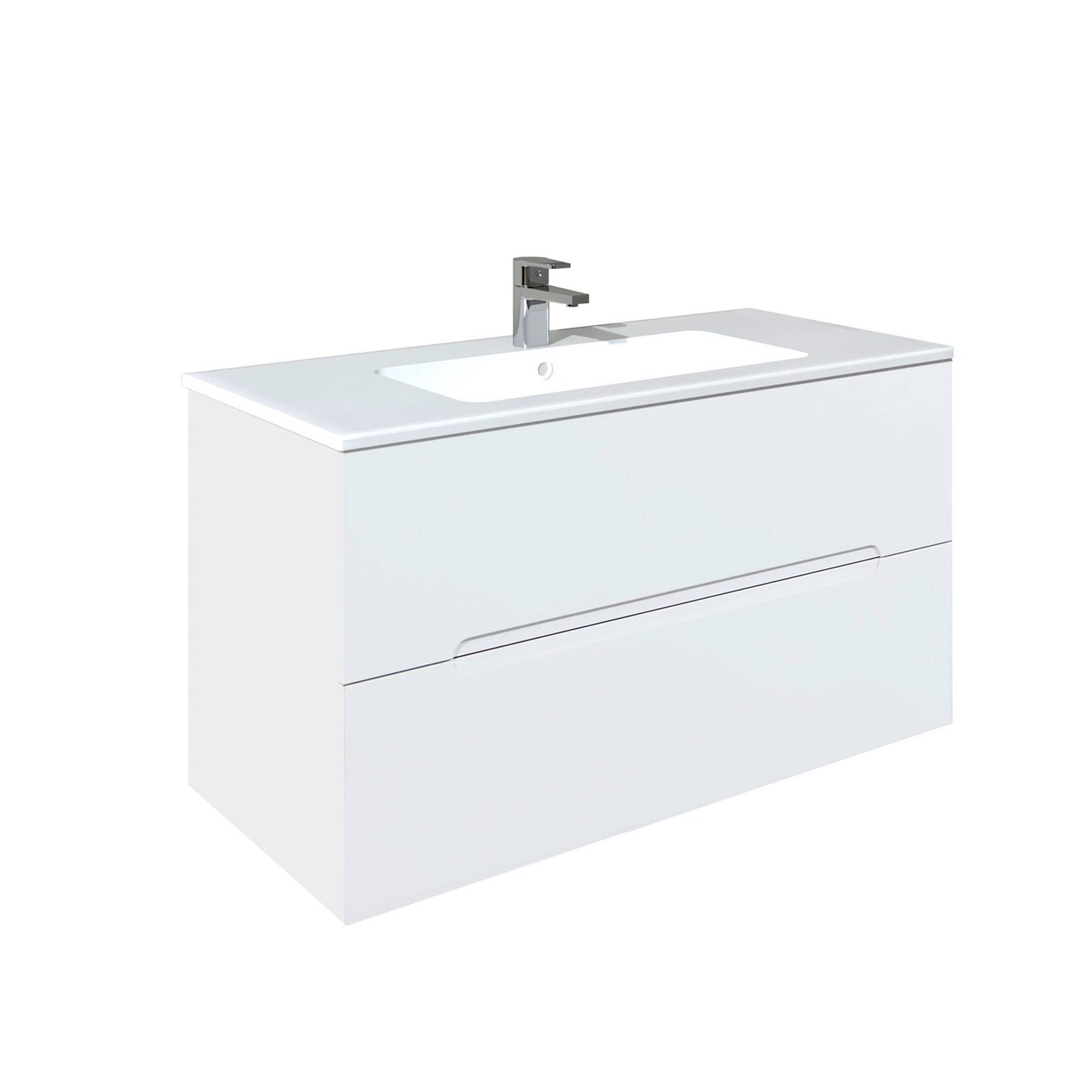 Mueble Baho Calma suspendido 100 blanco mate