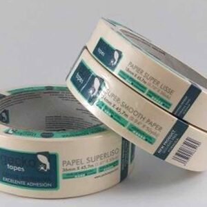 Pz. Cinta krepp con adhesivo de caucho sintetico 24mm