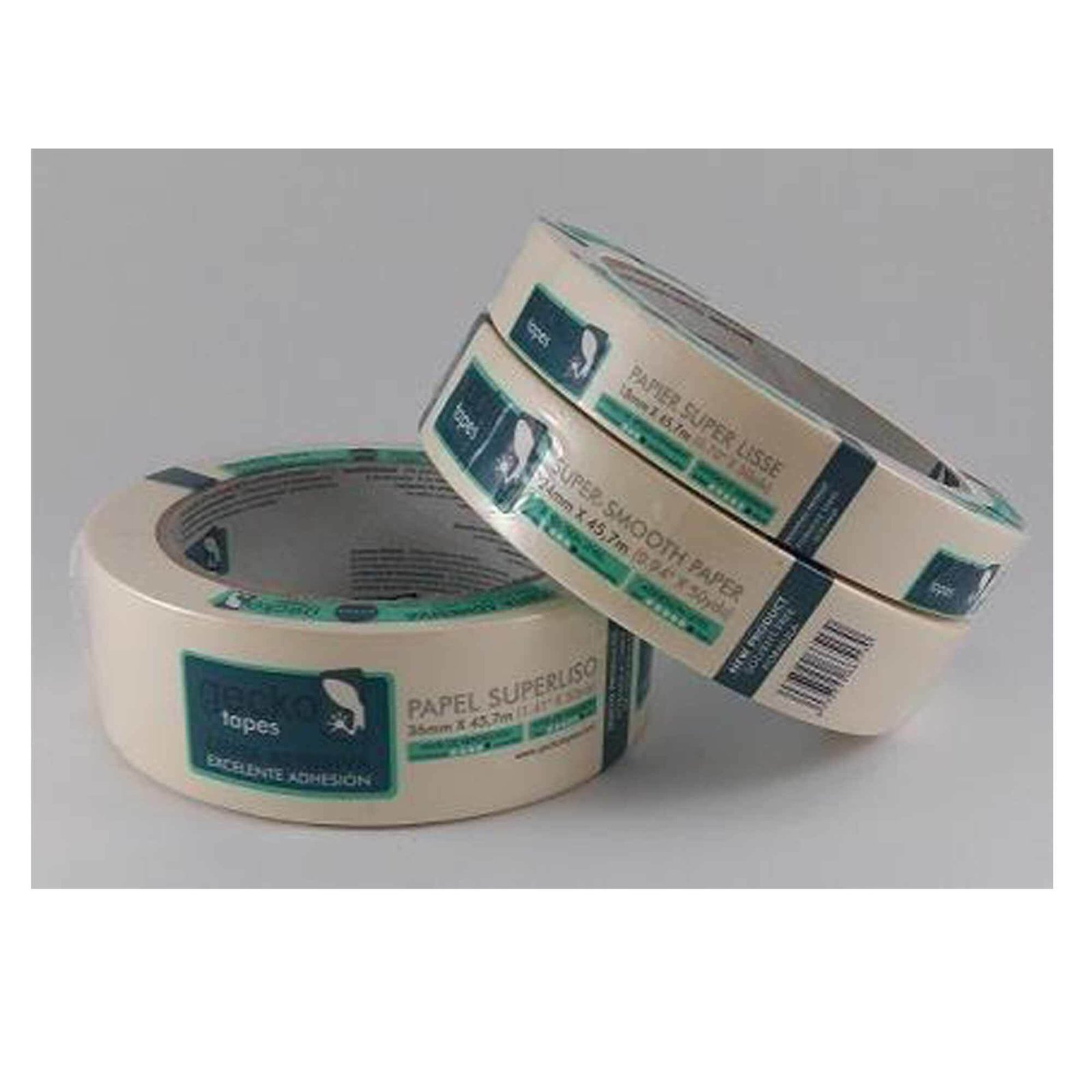 Pz. Cinta krepp con adhesivo de caucho sintetico 48mm