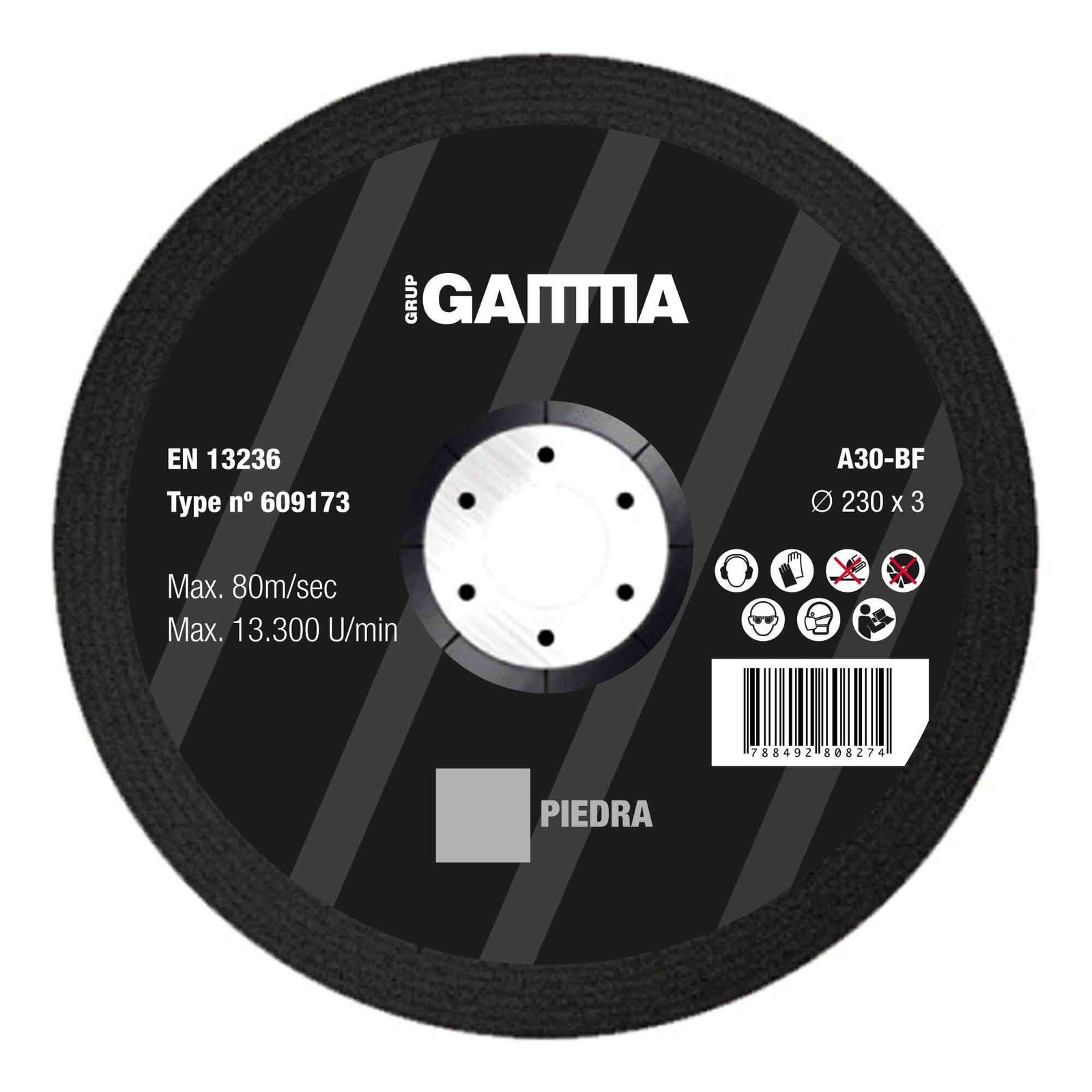 Pz. Gamma disco piedra 230x3x22.2