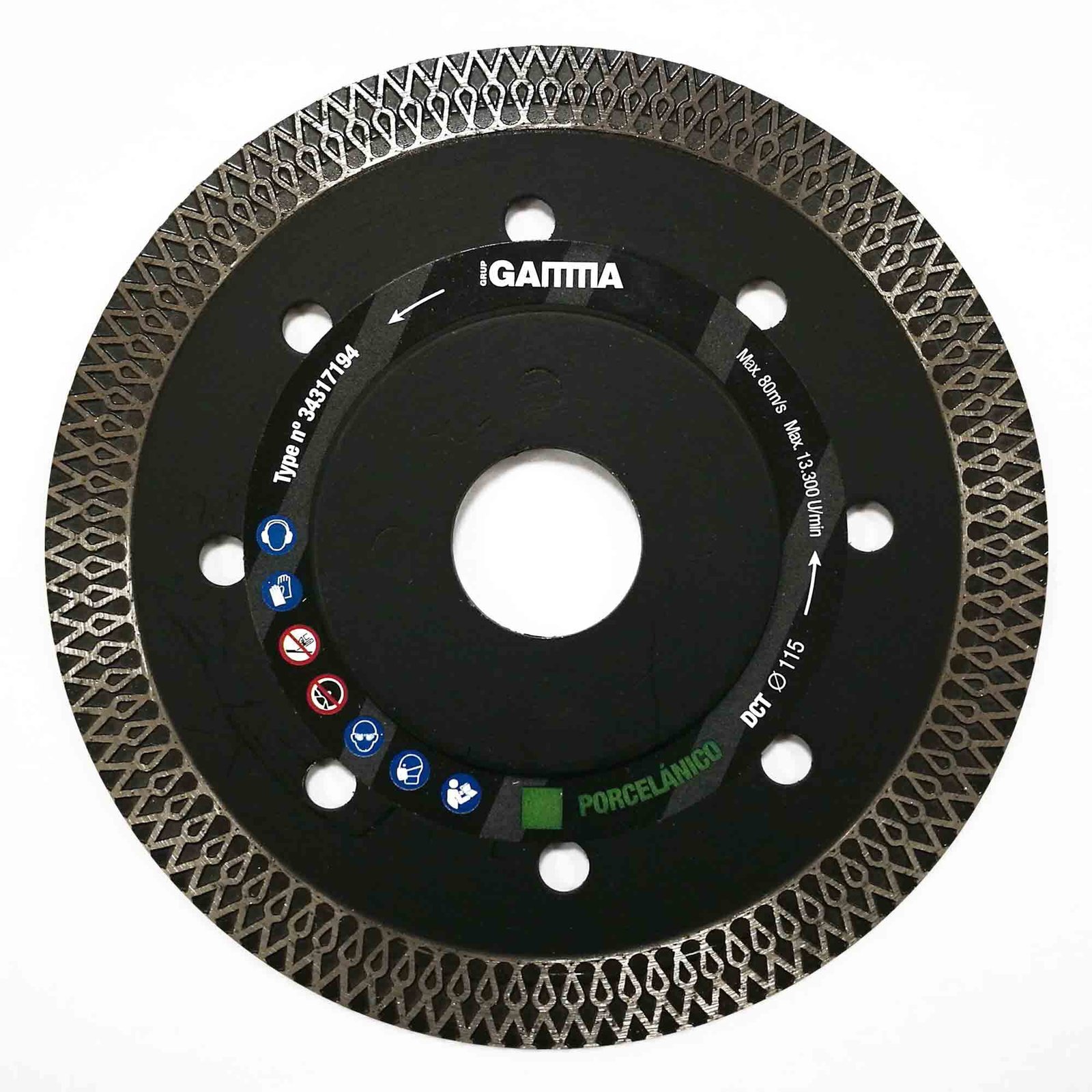 Pz. Gamma disco porcelanico 115x1.2x22.2